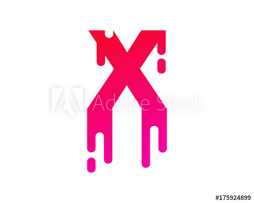 500x400 Letter X Paint Wet Icon Logo Design Element