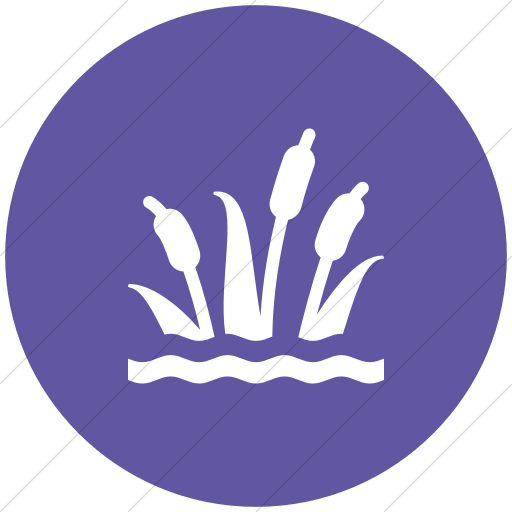 512x512 Iconsetc Flat Circle White On Purple Iconathon Wetland Icon