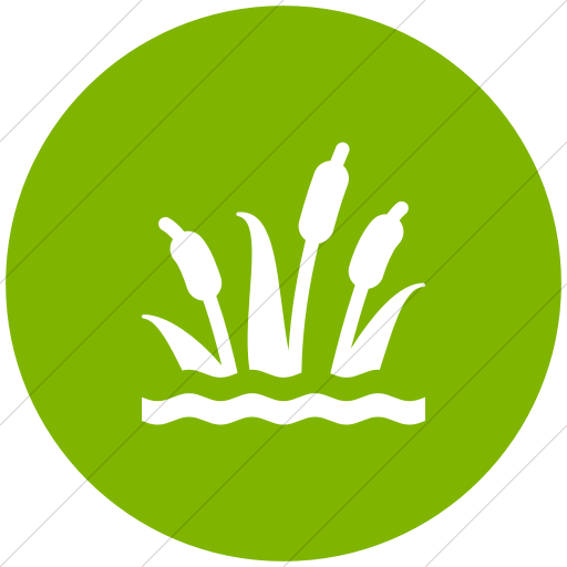512x512 Iconsetc Flat Circle White On Green Iconathon Wetland Icon