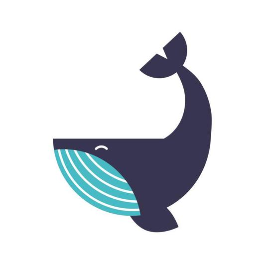 530x530 Humpback Whale Icon Vector Wall Decal