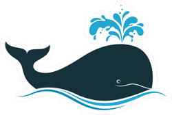 250x168 Whale Icon Blowing Water Sticker