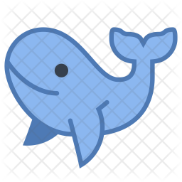 256x256 Whale Icon Of Colored Outline Style