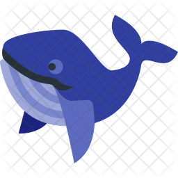 256x256 Whale Icon Of Flat Style