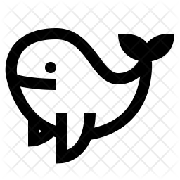 256x256 Whale Icon Of Line Style