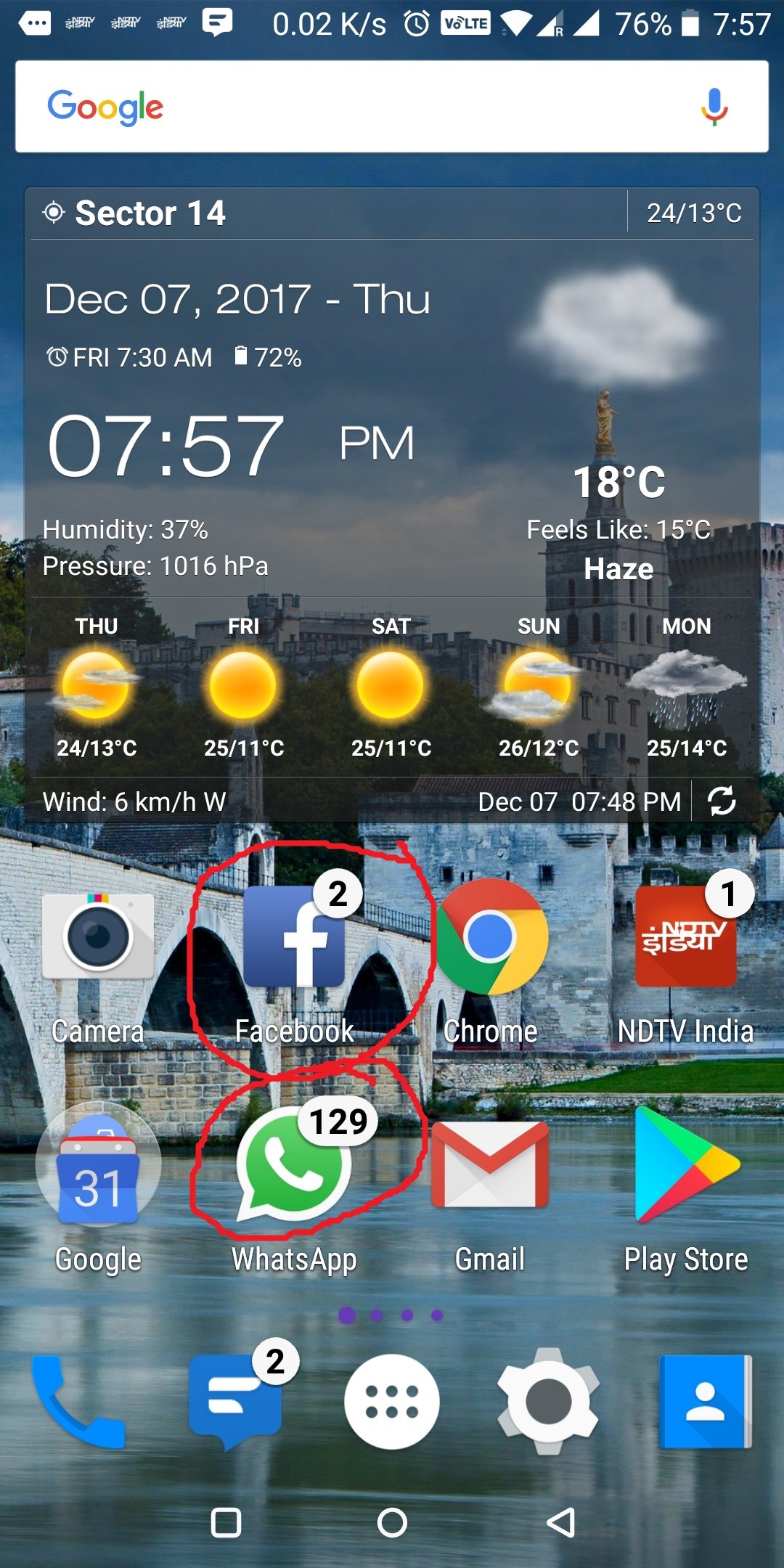 1080x2160 How To Enable Notification Badges In Nova Launcher