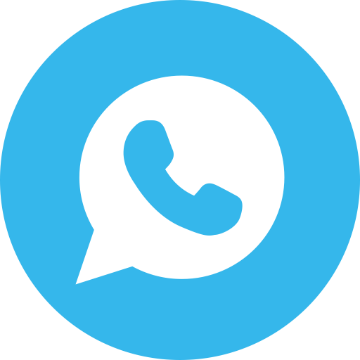 whatsapp logo blue