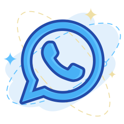 whatsapp logo aesthetic blue