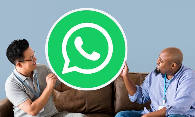 626x375 Men Showing A Whatsapp Messenger Icon Photo Free Download