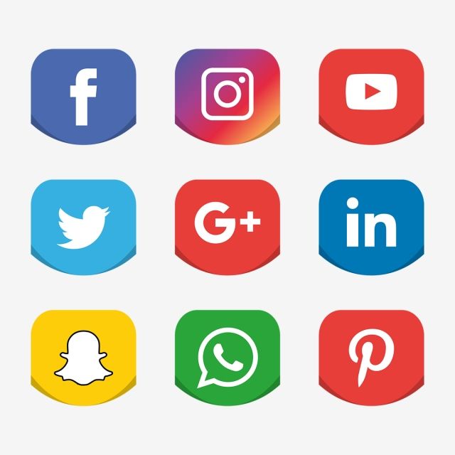 640x640 Social Media Icons Set Logo Vector Illustrator, Social, Media