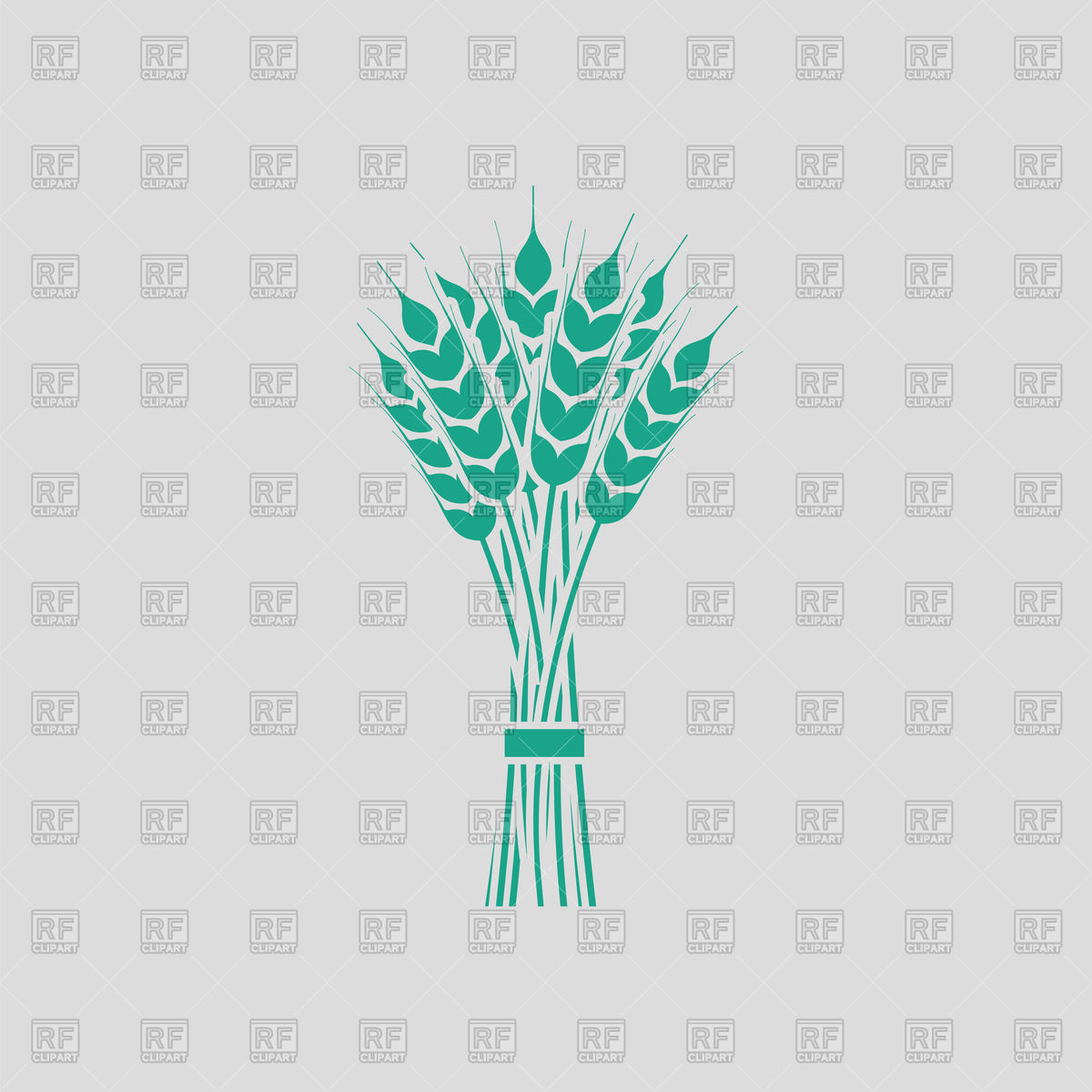 1200x1200 Wheat Icon On Gray Background Vector Image Of Plants And Animals