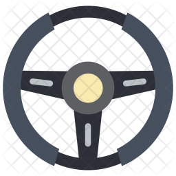 256x256 Steering Wheel Icon Of Flat Style