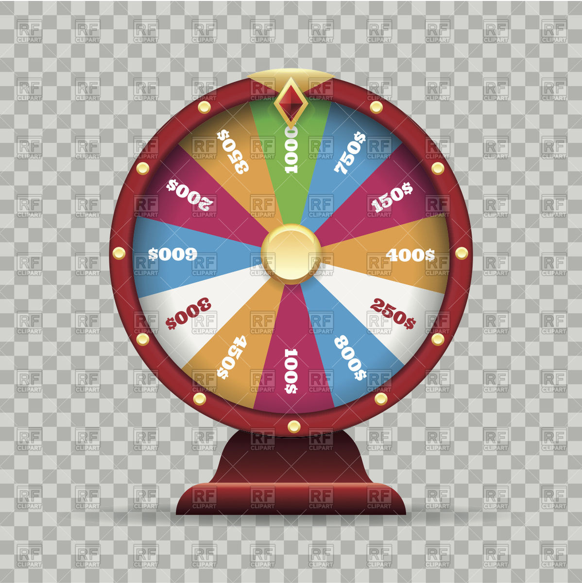1198x1200 Luck Wheel Of Fortune On Transparency Background Vector Image