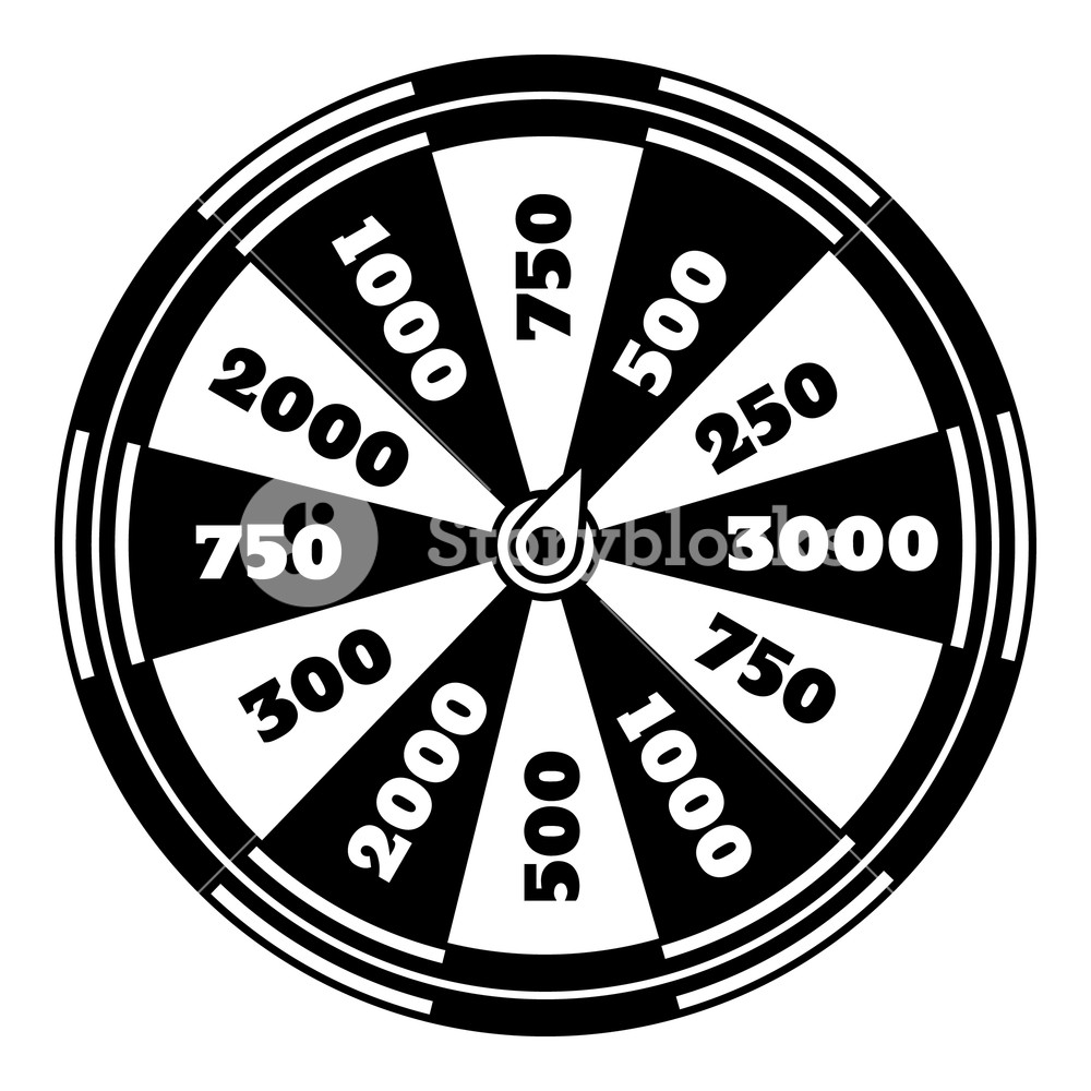 1000x1000 Spinning Fortune Wheel Icon Simple Illustration Of Spinning