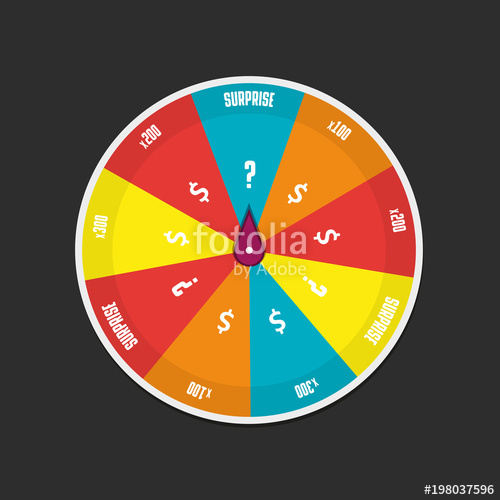500x500 Wheel Of Fortune Icon Vector Illustration Stock Image