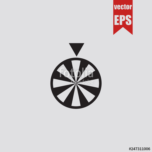 500x500 Wheel Of Fortune Icon Vector Illustration Stock Image