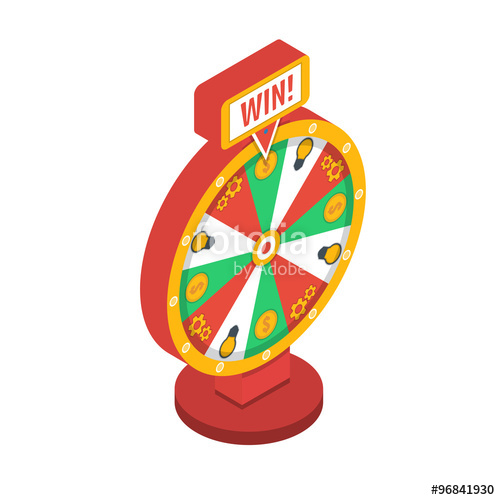 500x500 Wheel Of Fortune Isometric Icon Stock Image And Royalty Free