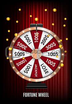 235x340 Image Wheel Of Fortune, Lucky Icon With Place For Text