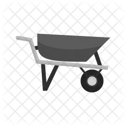256x256 Wheelbarrow Icon Of Flat Style