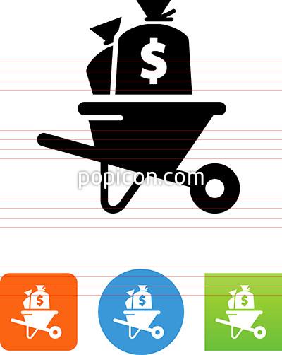 400x502 Money In A Wheelbarrow Icon