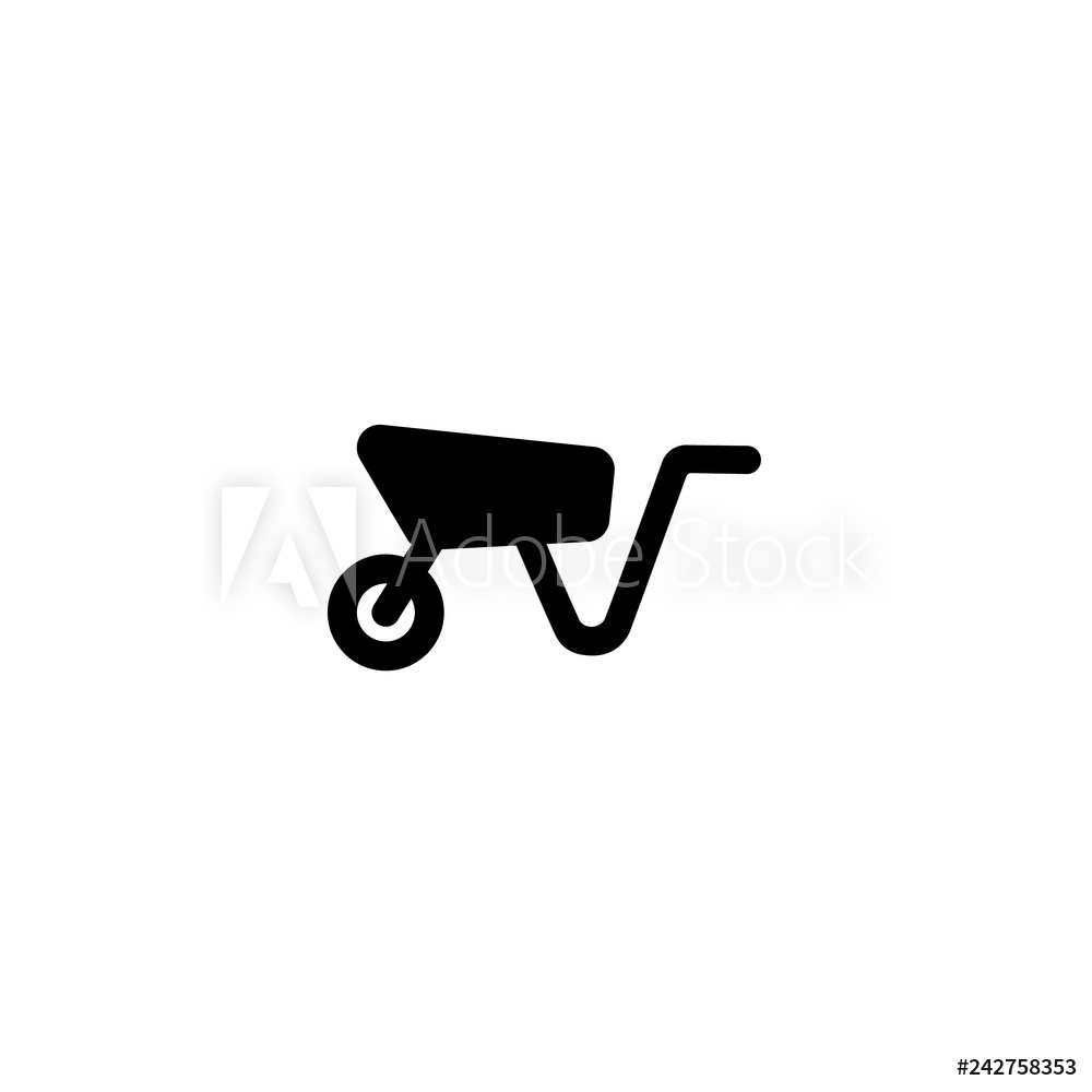 1000x1000 Photo Art Print Wheelbarrow Icon Vector Wheelbarrow Vector