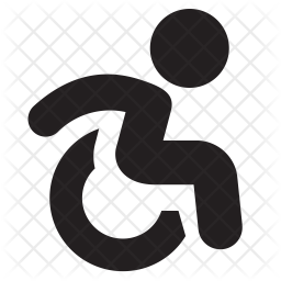 256x256 Wheelchair Icon Of Glyph Style