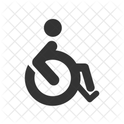 256x256 Wheelchair Icon Of Glyph Style