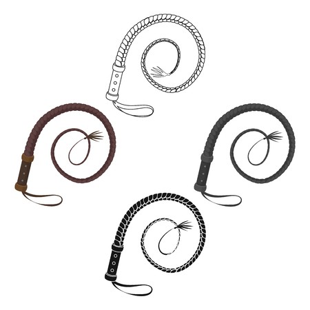 450x450 Whip Icon In Cartoon,black Style Isolated On White Background