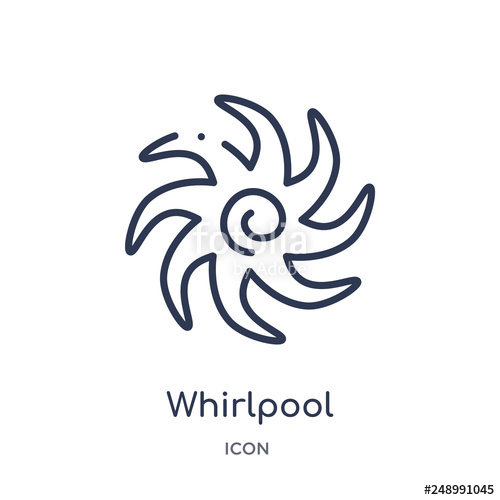 500x500 Whirlpool Icon From Nature Outline Collection Thin Line Whirlpool