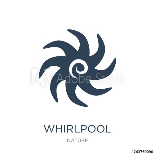 500x500 Whirlpool Icon Vector On White Background, Whirlpool Trendy Fill