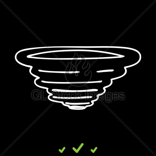 500x500 Whirlwind It Is White Icon Gl Stock Images