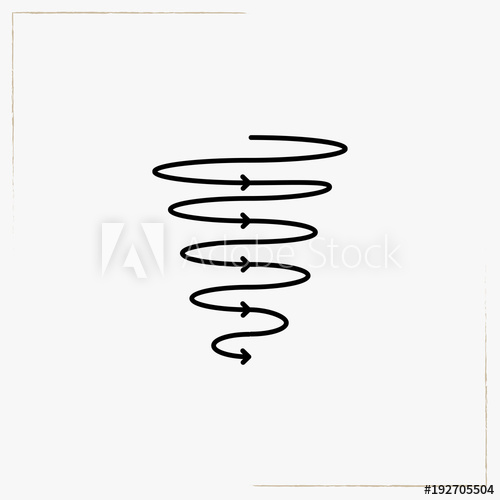 500x500 Whirlwind Line Icon
