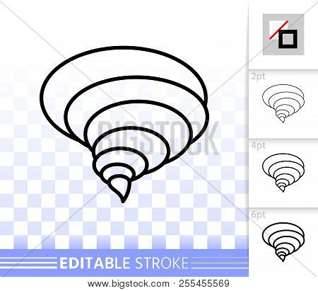 450x411 Tornado Thin Line Icon Outline Web Sign Of Twister Whirlwind