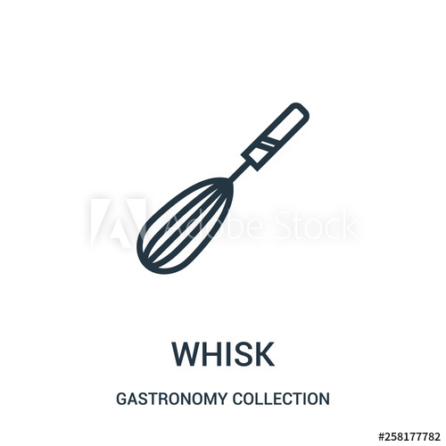 500x500 Whisk Icon Vector From Gastronomy Collection Collection Thin Line