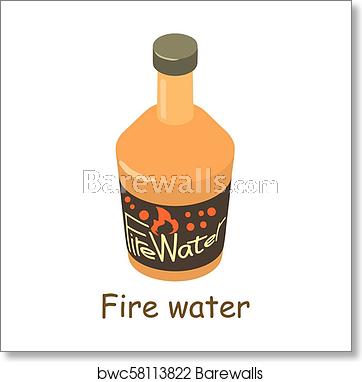 362x382 Whiskey Icon, Isometric Style, Art Print Barewalls Posters