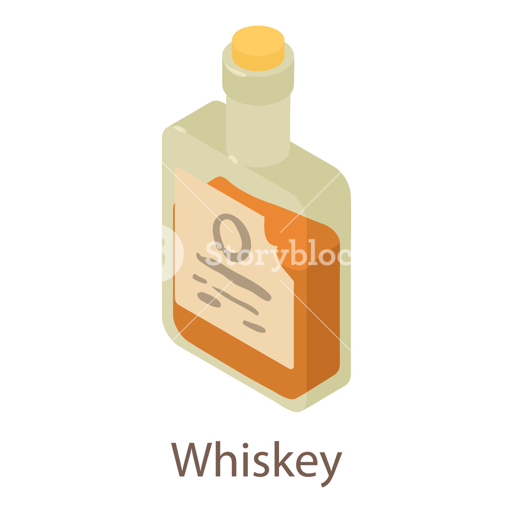 1000x1000 Whiskey Icon Isometric Illustration Of Whiskey Icon For Web