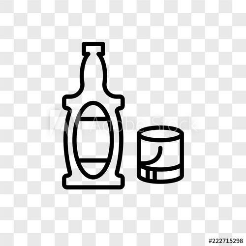 500x500 Whiskey Icons Isolated On Transparent Background Modern