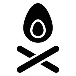 256x256 Bonfire Icon Of Glyph Style