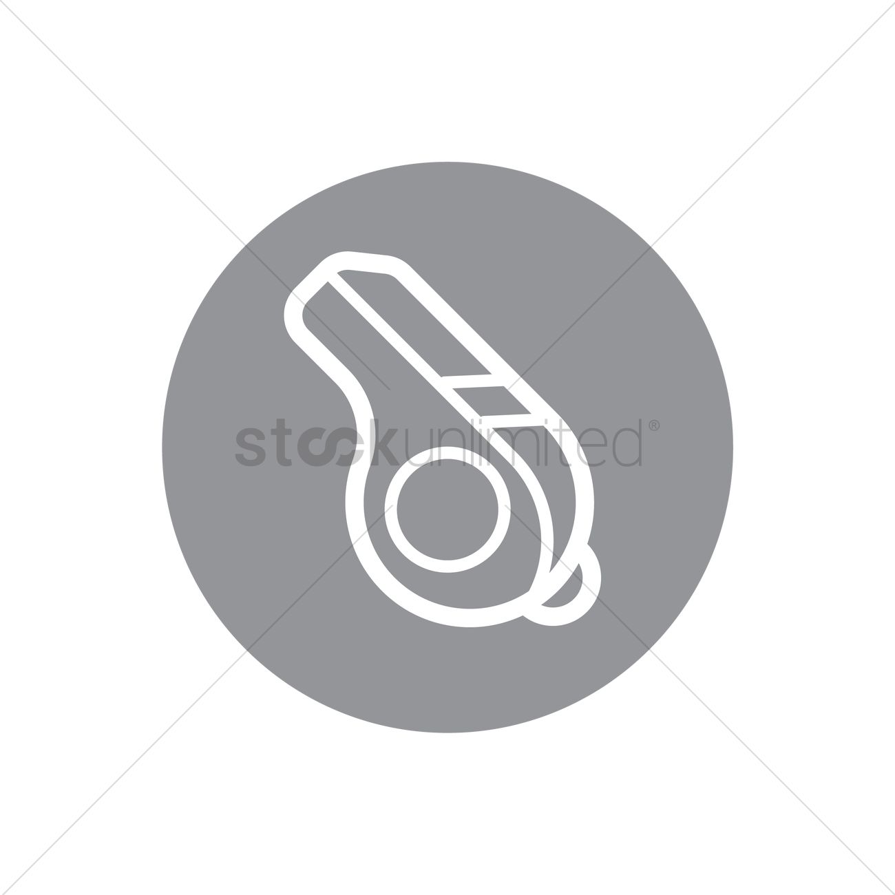 1300x1300 Referee Whistle Icon Vector Image