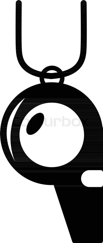 339x800 Hockey Whistle Icon Simple Stock Vector Colourbox