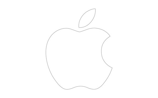 600x375 Apple Icon White