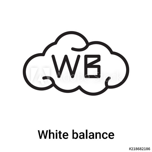 500x500 White Balance Icon Vector Isolated On White Background, White