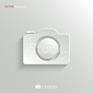 300x300 Camera Icon Vector White App Button Premium Clipart
