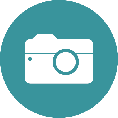 417x417 Green Circle White Camera Icon