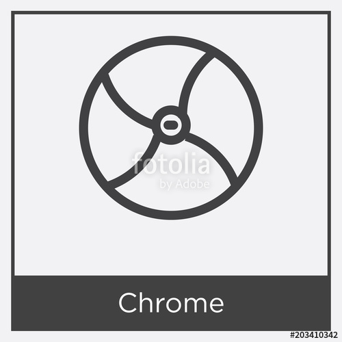 500x500 Chrome Icon Isolated On White Background Stock Image And Royalty