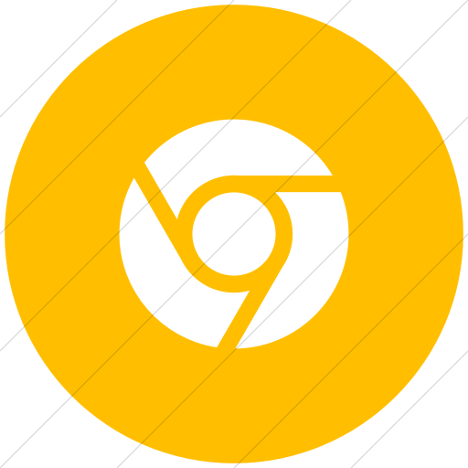 512x512 Iconsetc Flat Circle White On Yellow Social Media Chrome Icon