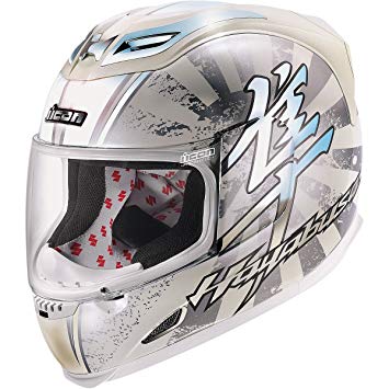 355x355 Icon Airframe Suzuki Hayabusa Helmet Whitechrome Lg