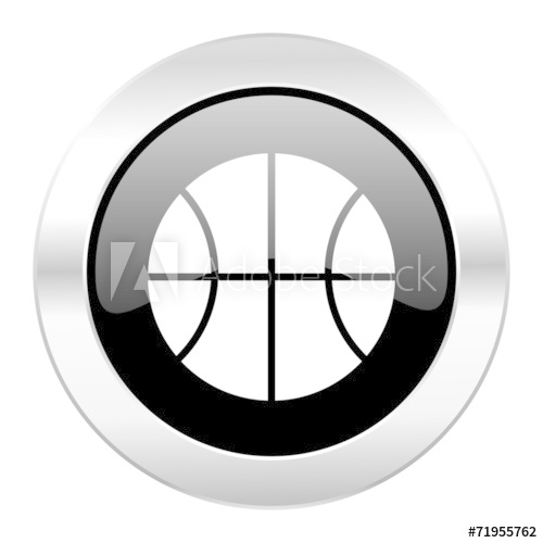 500x500 Ball Black Circle Glossy Chrome Icon Isolated