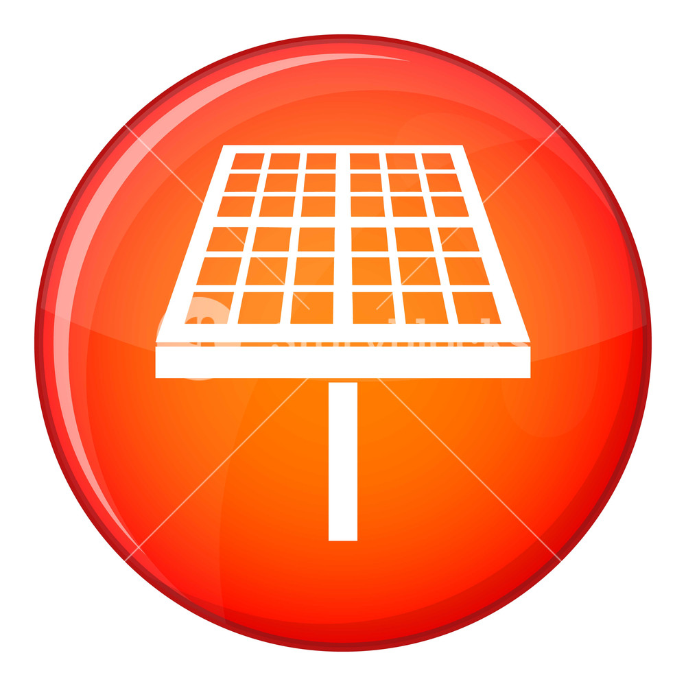 Solar Energy Panel Icon In Red Circle Isolated On White Background 1000x1000 Solar Energy Panel Icon In Red Circle Isolated On White Background