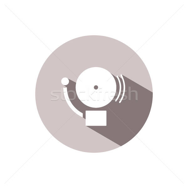 Alarm Icon On A Circle With Shade And White Background Vector 600x600 Alarm Icon On A Circle With Shade And White Background Vector