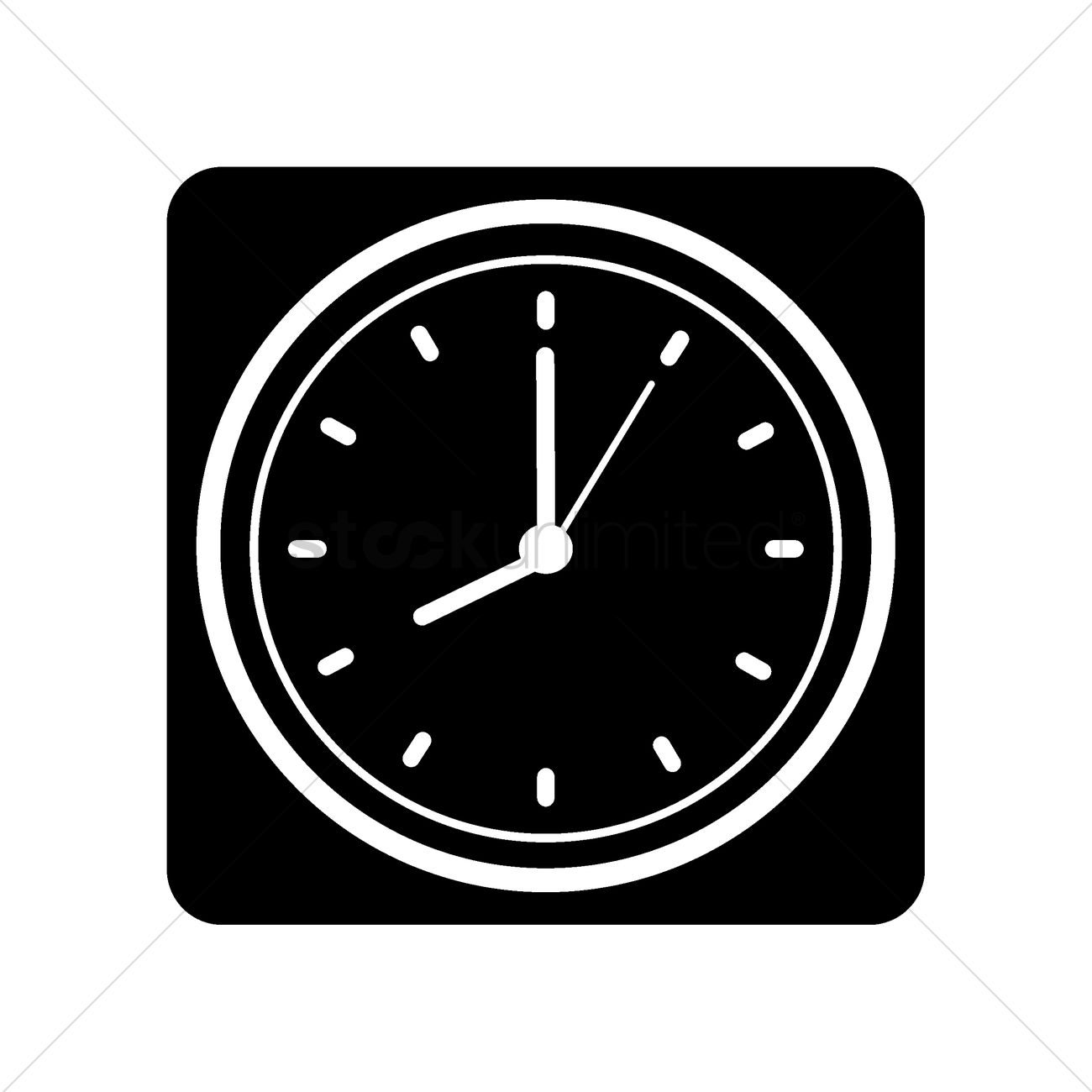 1300x1300 Clock Icon Vector Image